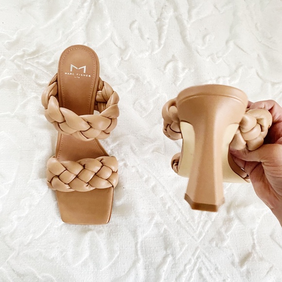 Marc Fisher Hammy Leather Square Toe Block Heel Size 8 New - Picture 5 of 7